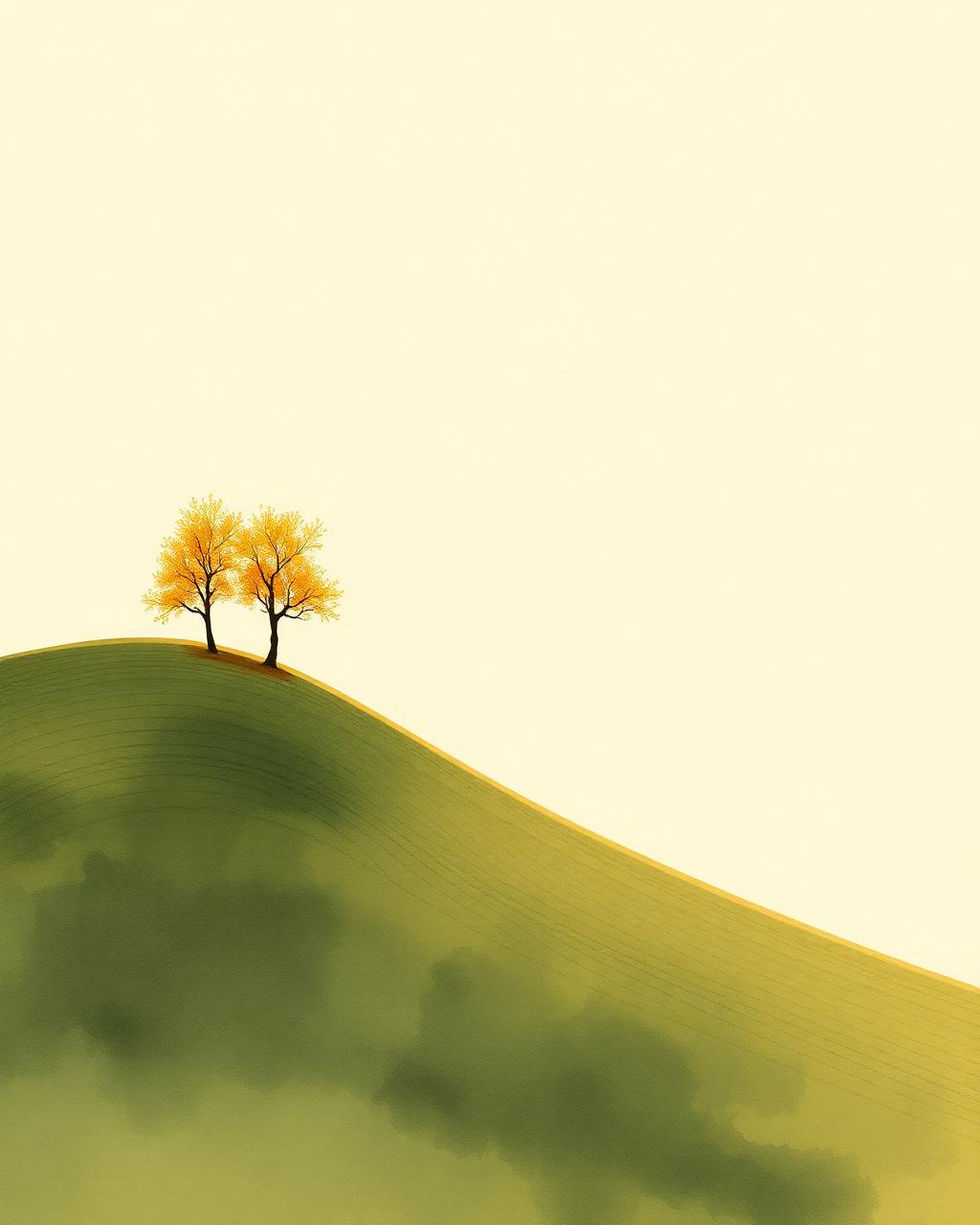 A pair of golden trees on a quiet hillside, where conversations begin